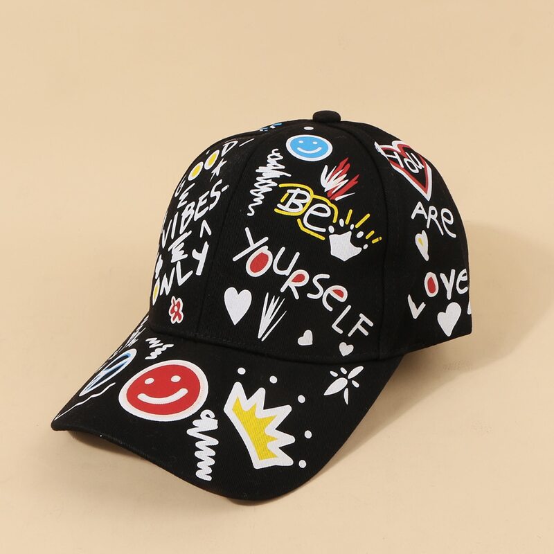 

Graphic Baseball Cap, Black
