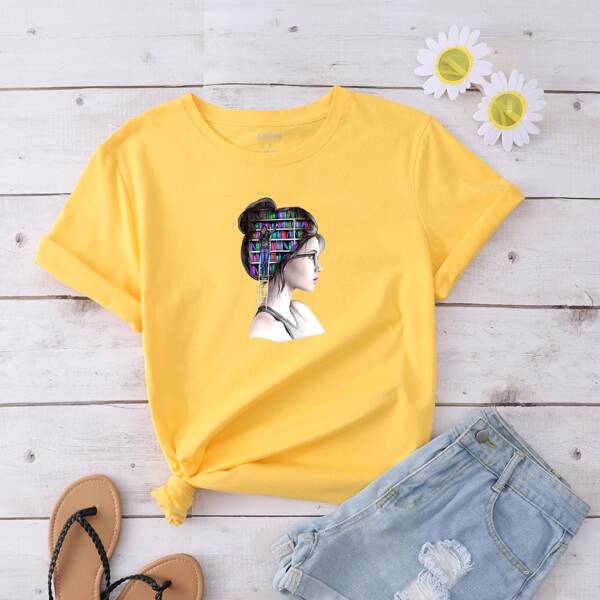 

Figure Graphic Short Sleeve Tee, Yellow