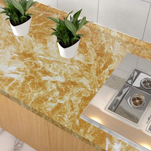 

1sheet Marble Pattern Water Proof Wall Sticker, Multicolor