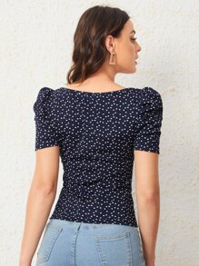 Mulvari Áo thun Tim Giải trí - Màu xanh hải quân - Xem 2