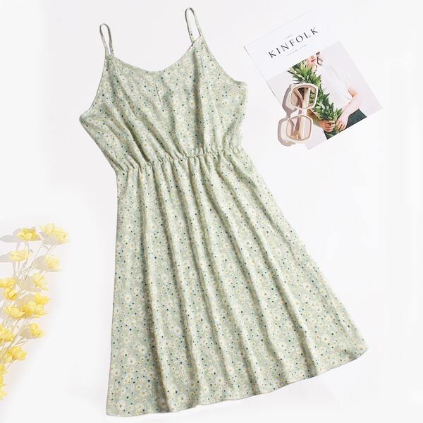 

Plus Ditsy Floral Cami Dress, Mint green