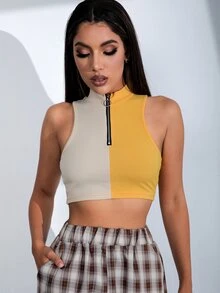 SHEIN Unity 拉鍊式雙色背心 - 彩色 - 查看 3