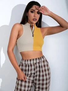 SHEIN Unity 拉鍊式雙色背心 - 彩色 - 查看 4