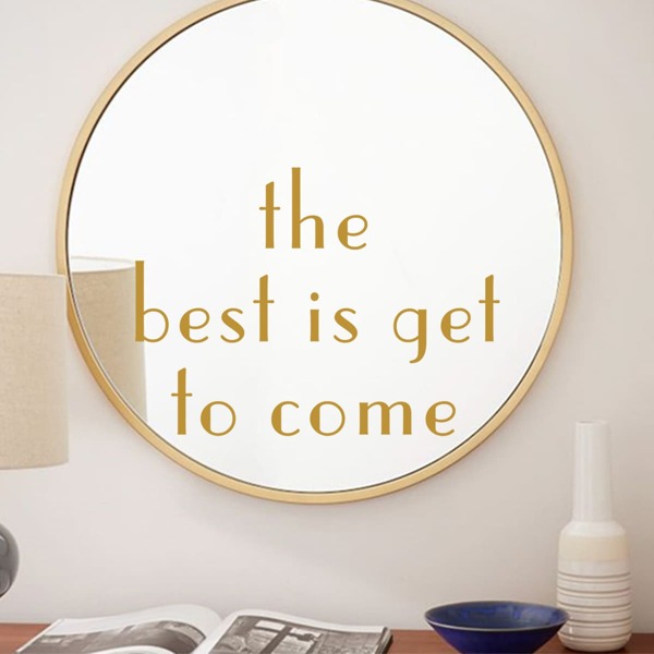 

Slogan Graphic Wall Sticker, Gold