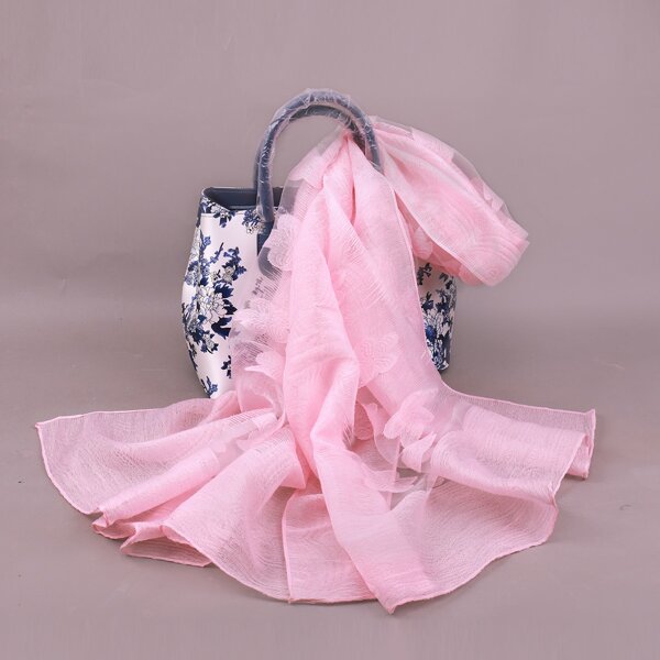

Flower Pattern Scarf, Baby pink