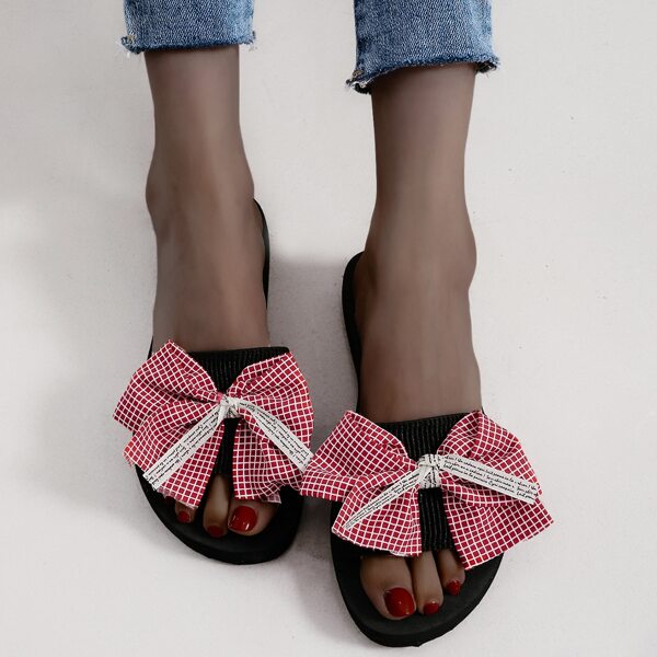 

Bow Decor Slides, Pink