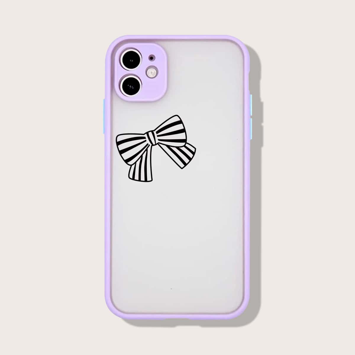 

Striped Bow Phone Case, Lilac purple