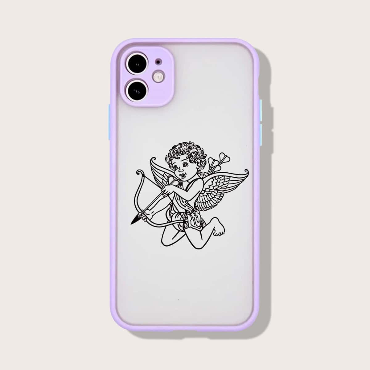 

Angel Print Phone Case, Purple