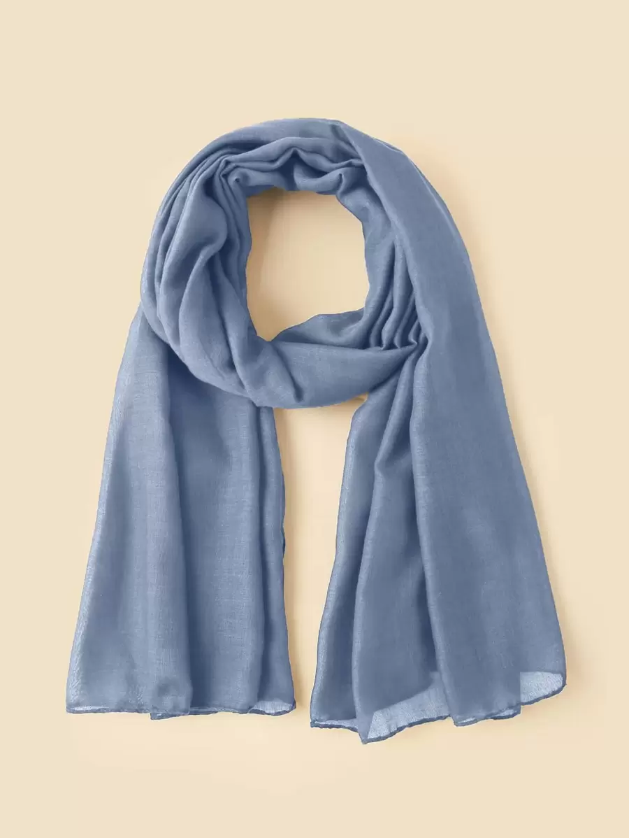 1pc Plain Color Arabic Head Wrap/Scarf, Suitable For Mosque Use, Sun Protection