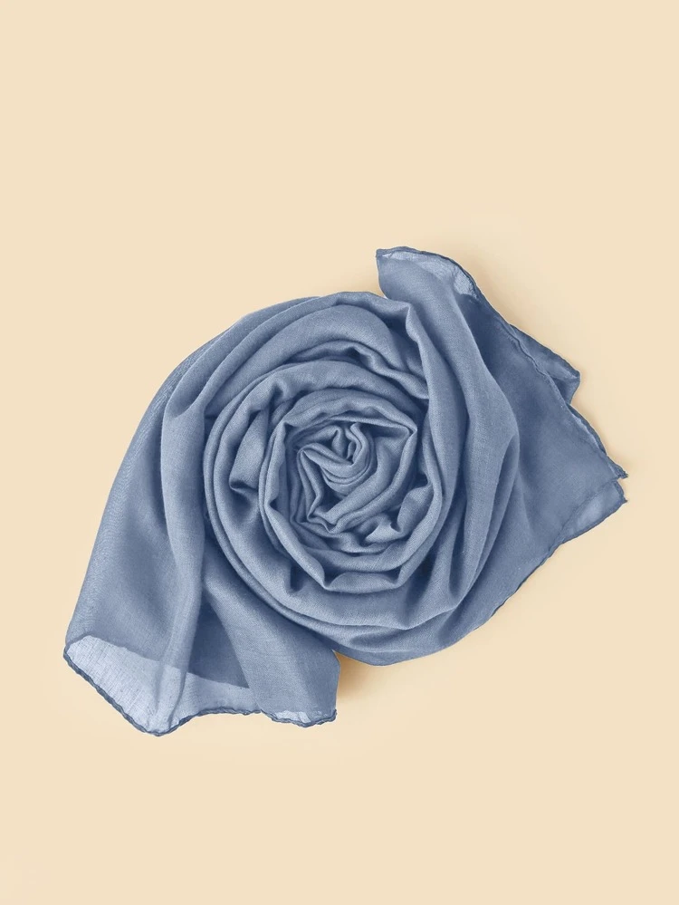 1pc Plain Color Arabic Head Wrap/Scarf, Suitable For Mosque Use, Sun Protection,Holiday,Travel Essential