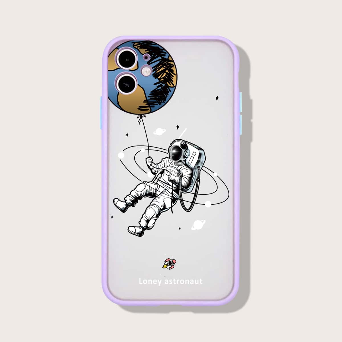 

Cartoon Astronaut Phone Case, Lilac purple