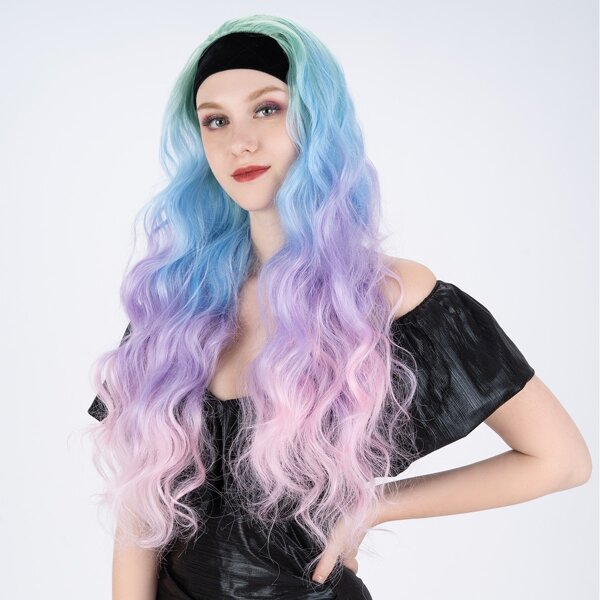 

Ombre Long Curly Wig, Multicolor