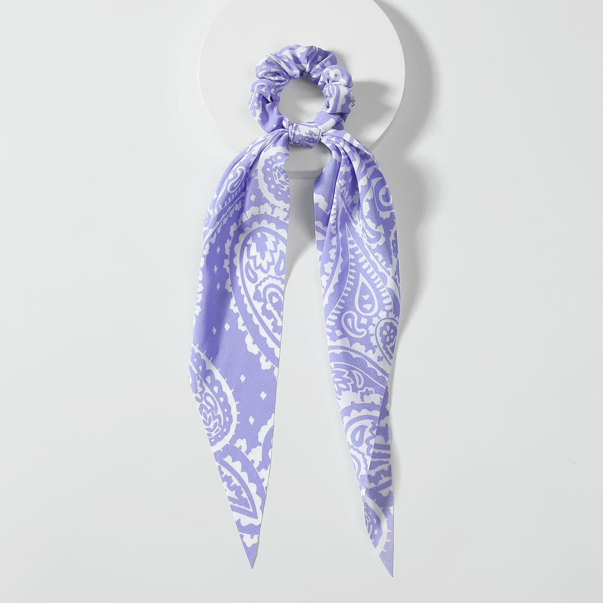 

Allover Graphic Hair Tie, Purple