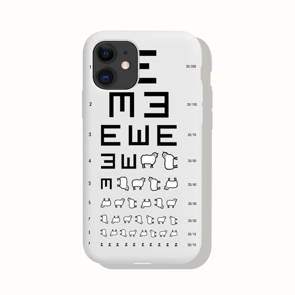 

Cartoon Sheep Phone Case, Black and white