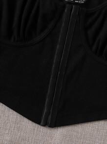 SHEIN EZwear Plus Size 2 Packs Ruched Bust Tank Top