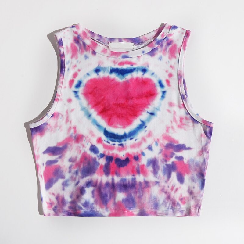 

Heart Tie Dye Tank Top, Multicolor