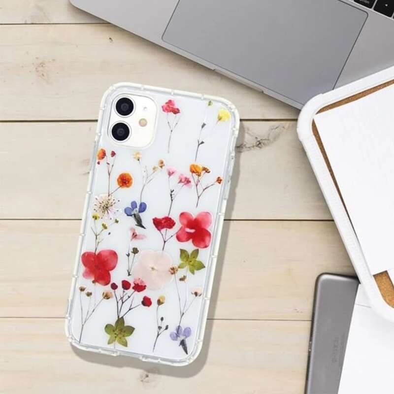 

Floral Print Phone Case, Clear