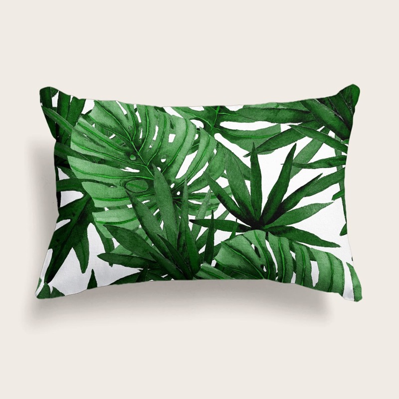 

Tropical Leaf Cushion Cover Without Filler, Green
