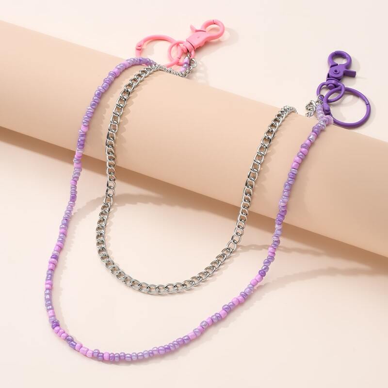 

Beaded Pants Chain, Multicolor