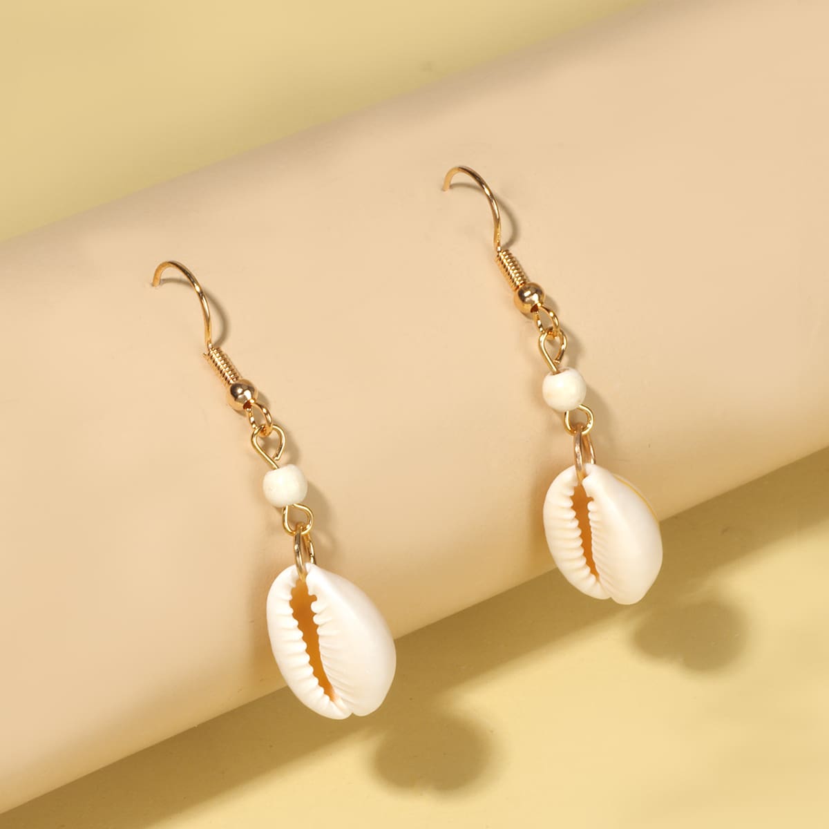 

Shell Drop Earrings, Gold