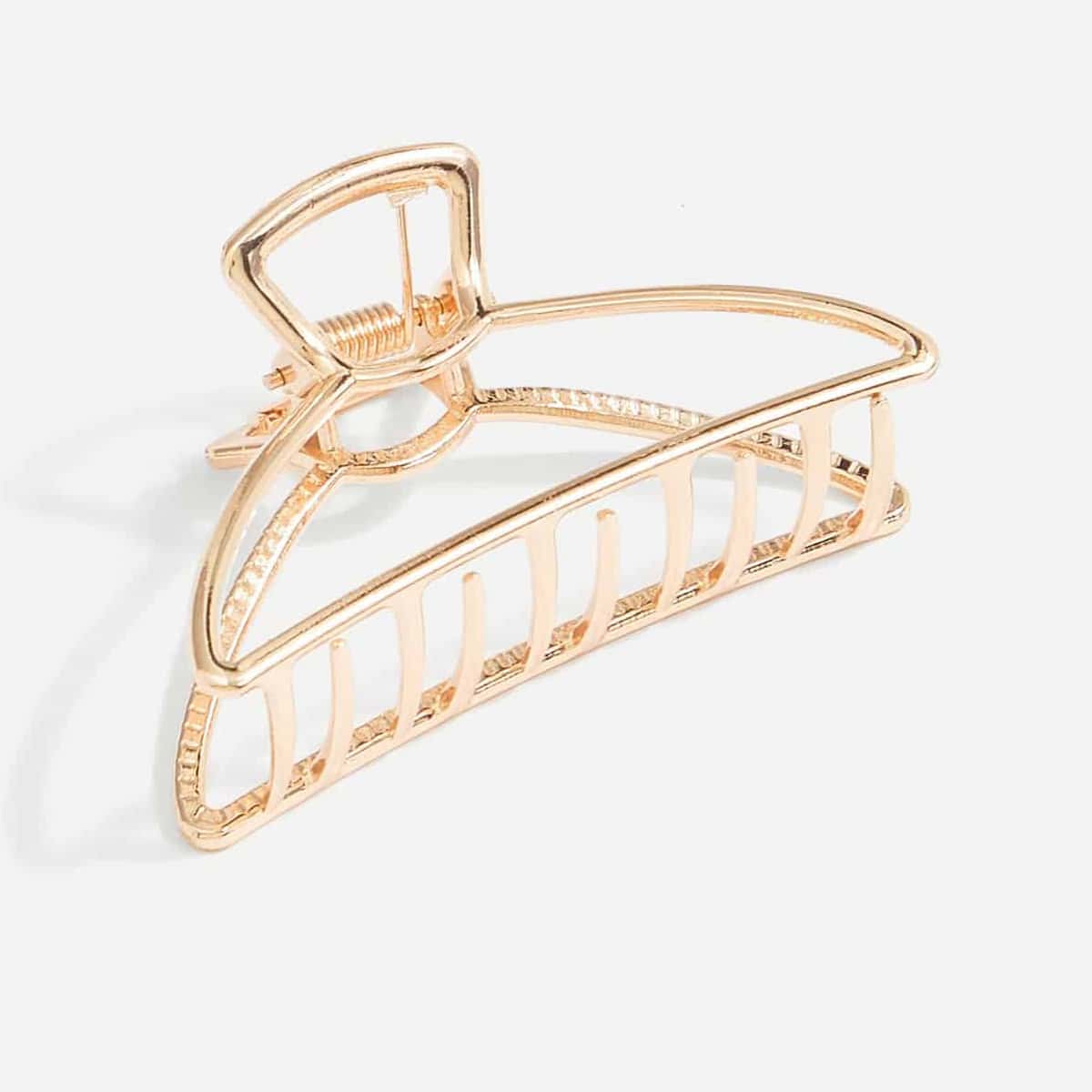 

1pc Plain Hair Claw, Gold