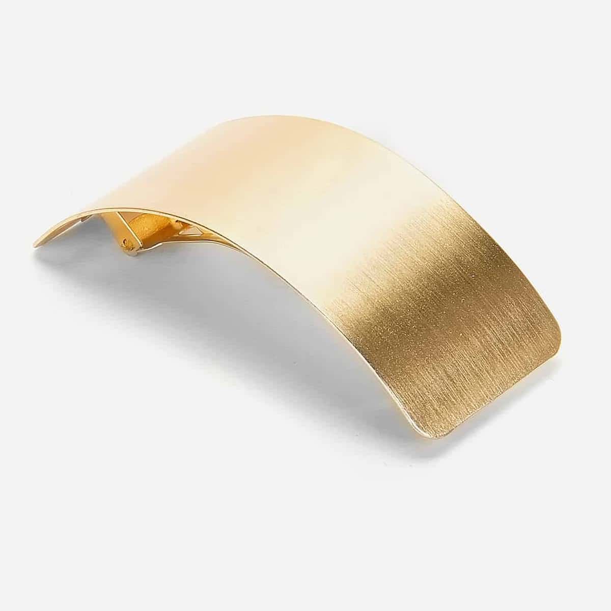 

1pc Simple Hair Clip, Gold