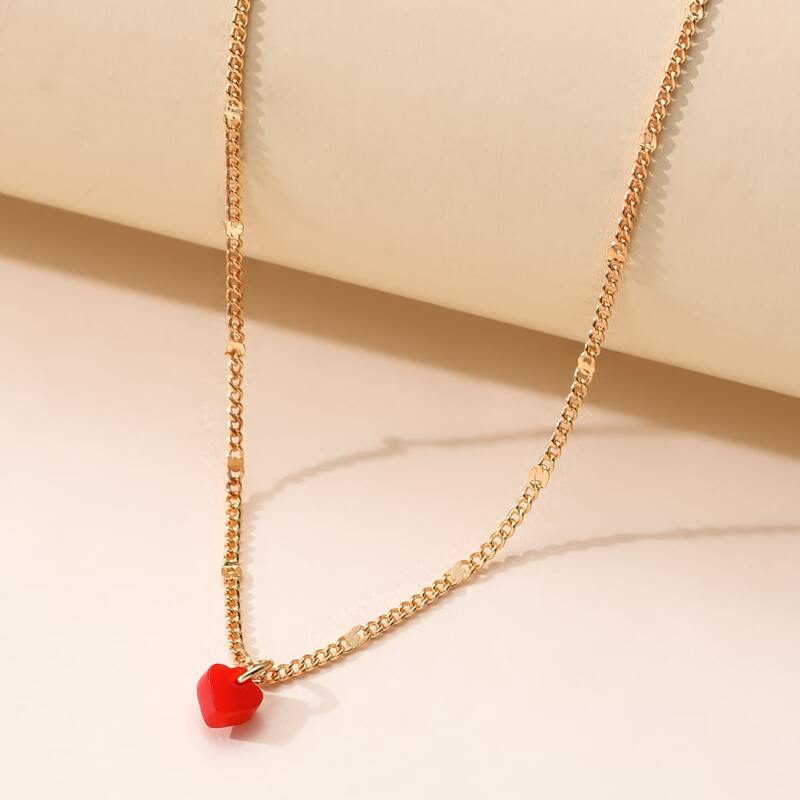 

Heart Pendant Necklace, Gold
