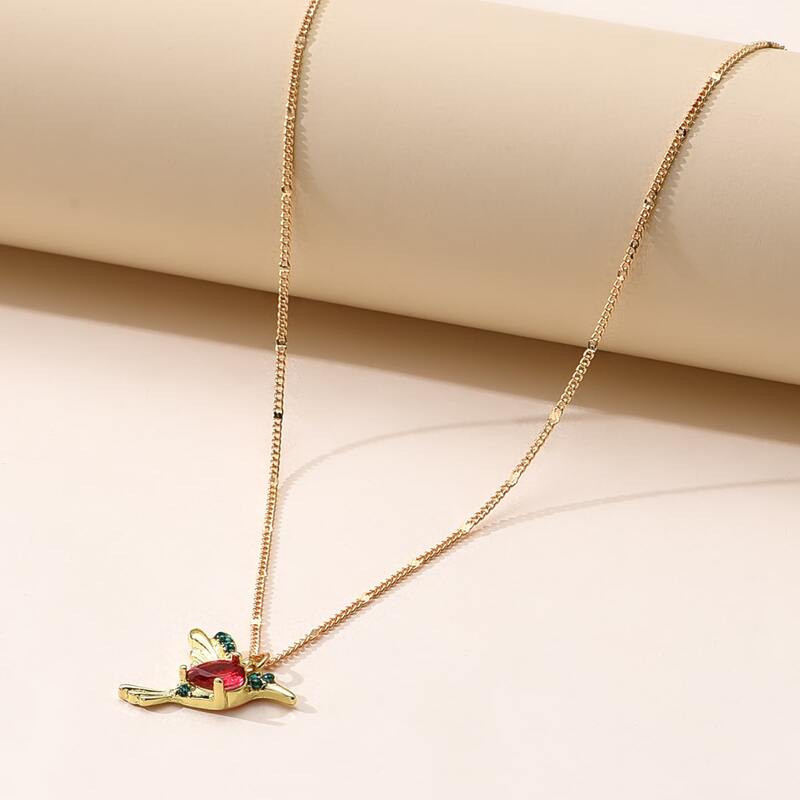 

Bird Pendant Necklace, Gold