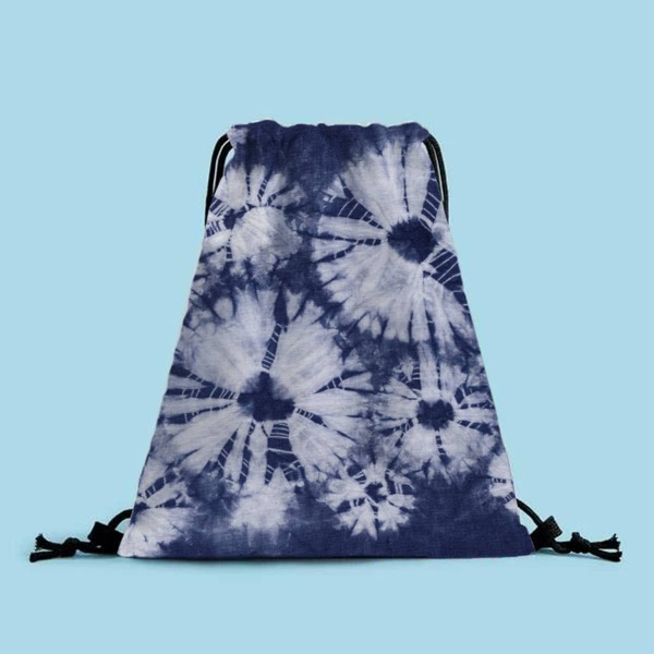 

Рюкзак на шнурке с цветочным рисунком, Синий