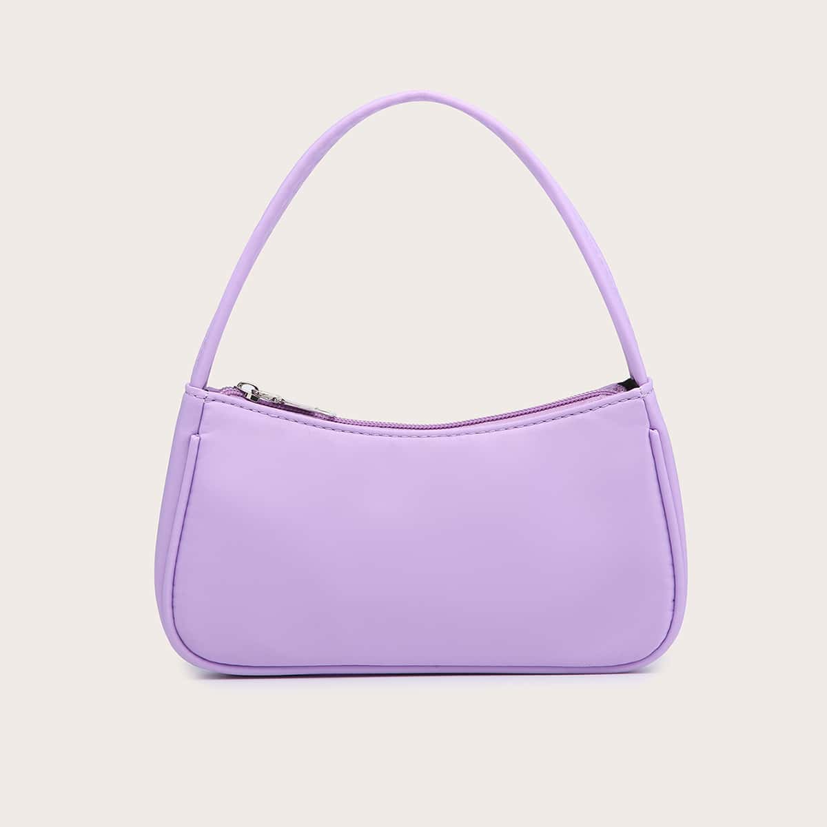

Solid Satchel Bag, Purple