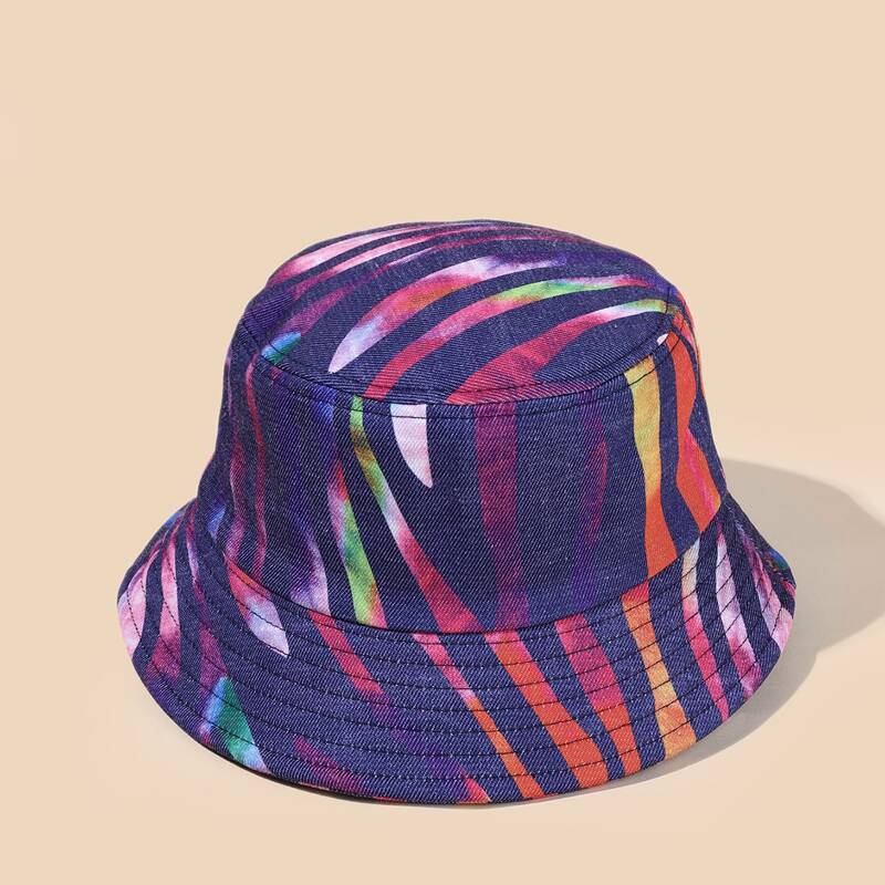 

Zebra Stripe Bucket Hat, Purple