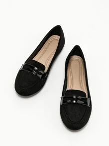 Mocasines punta redonda - Negro - Ver 2