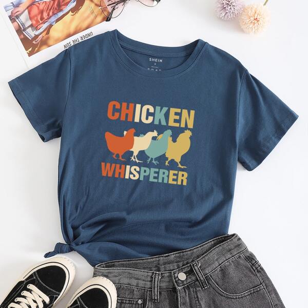 

Letter Graphic Short Sleeve Tee, Navy blue