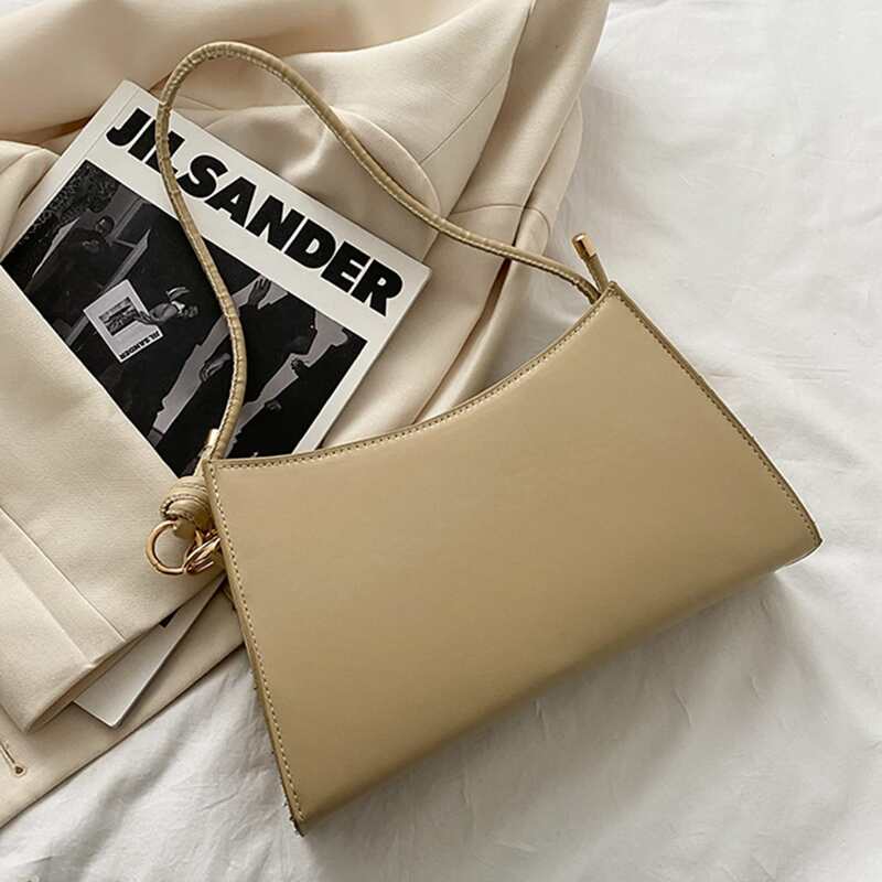 

Letter Graphic Baguette Bag, Khaki