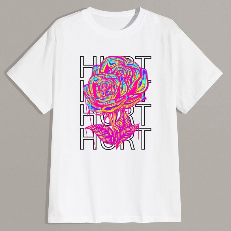 

Guys Letter Rose Graphic Tee, White