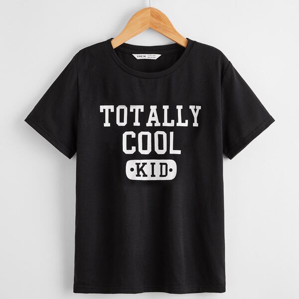 

Boys Letter Graphic Tee, Black