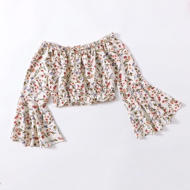 

Ditsy Floral Frill Crop Top, Multicolor