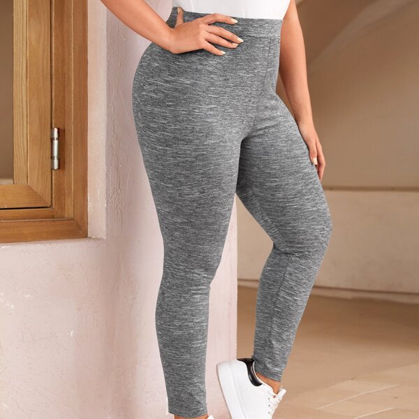 

Plus Heather Gray Leggings, Grey