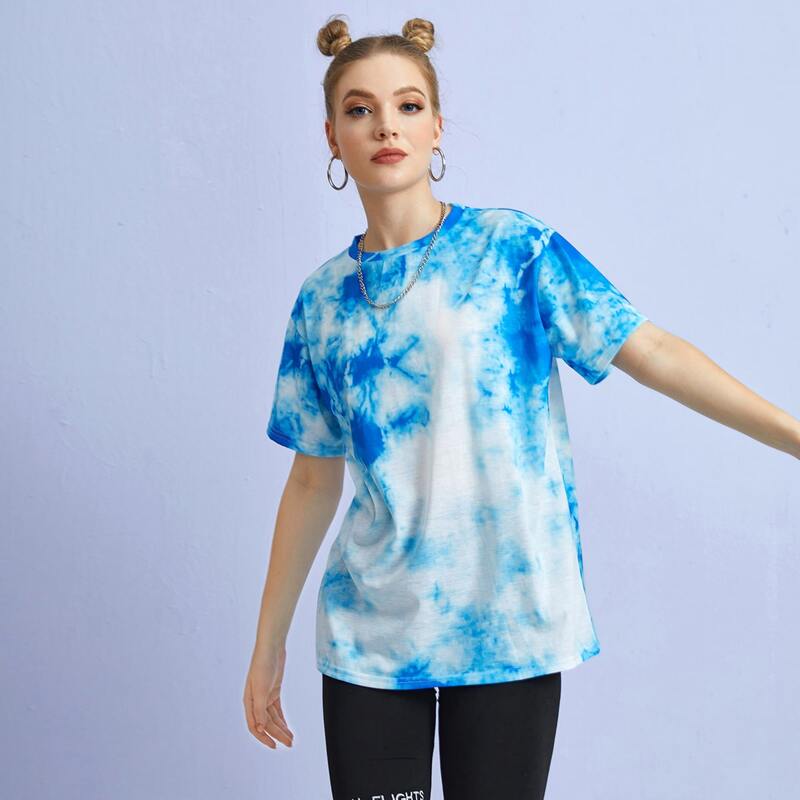 

Tie Dye Tee, Blue and white