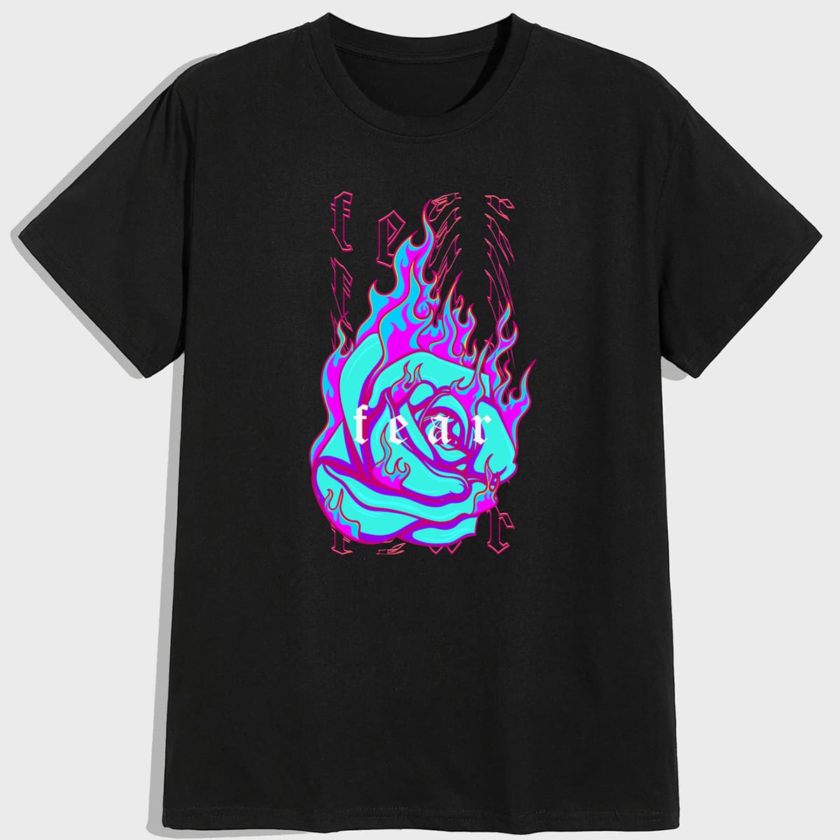 

Guys Letter Rose Graphic Tee, Black