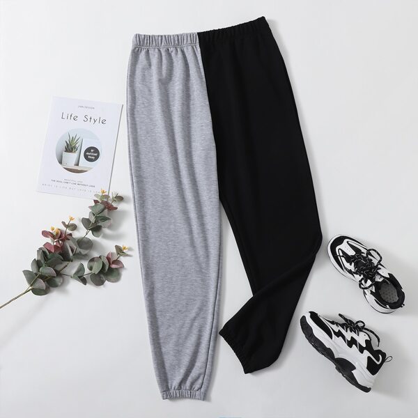 

Plus Two Tone Sweatpants, Multicolor