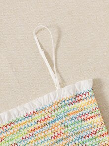 SHEIN MOD Áo hai dây viền lá sen Giải trí - Nhiều màu - Xem 4