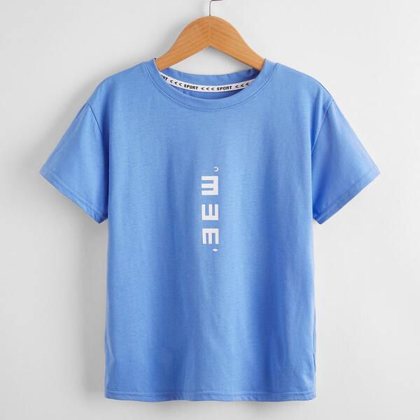 

Boys Letter Graphic Tee, Blue