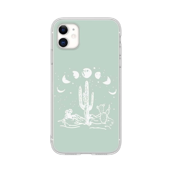 

Cactus Pattern Phone Case, Green