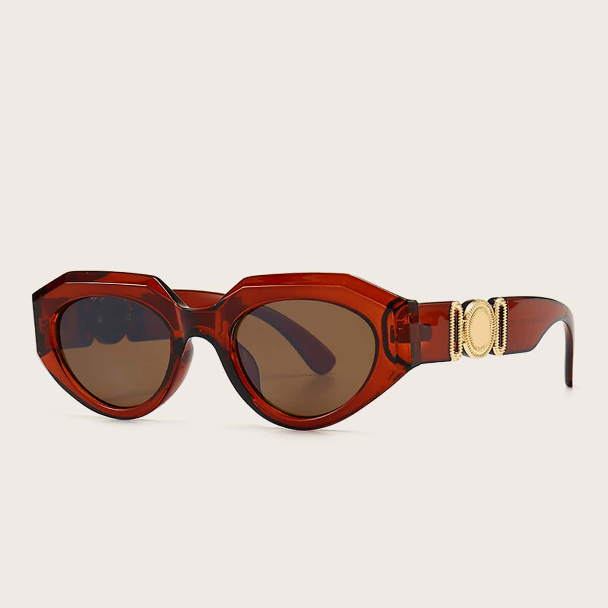 

Textured Metal Decor Sunglasses