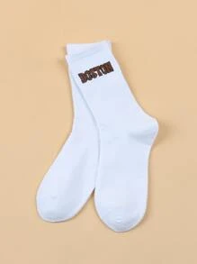 字母圖案圓襪