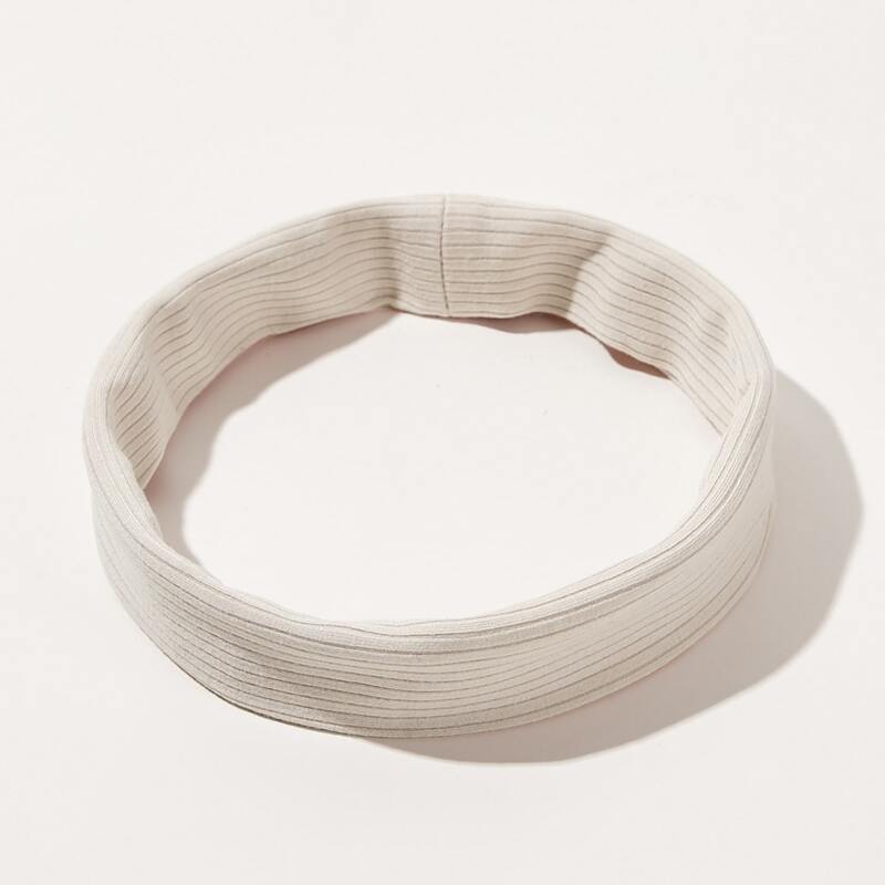 

Solid Wide Headband, Beige