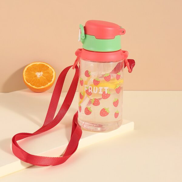 

Strawberry Print Bounce Cover Straw Cup, Multicolor