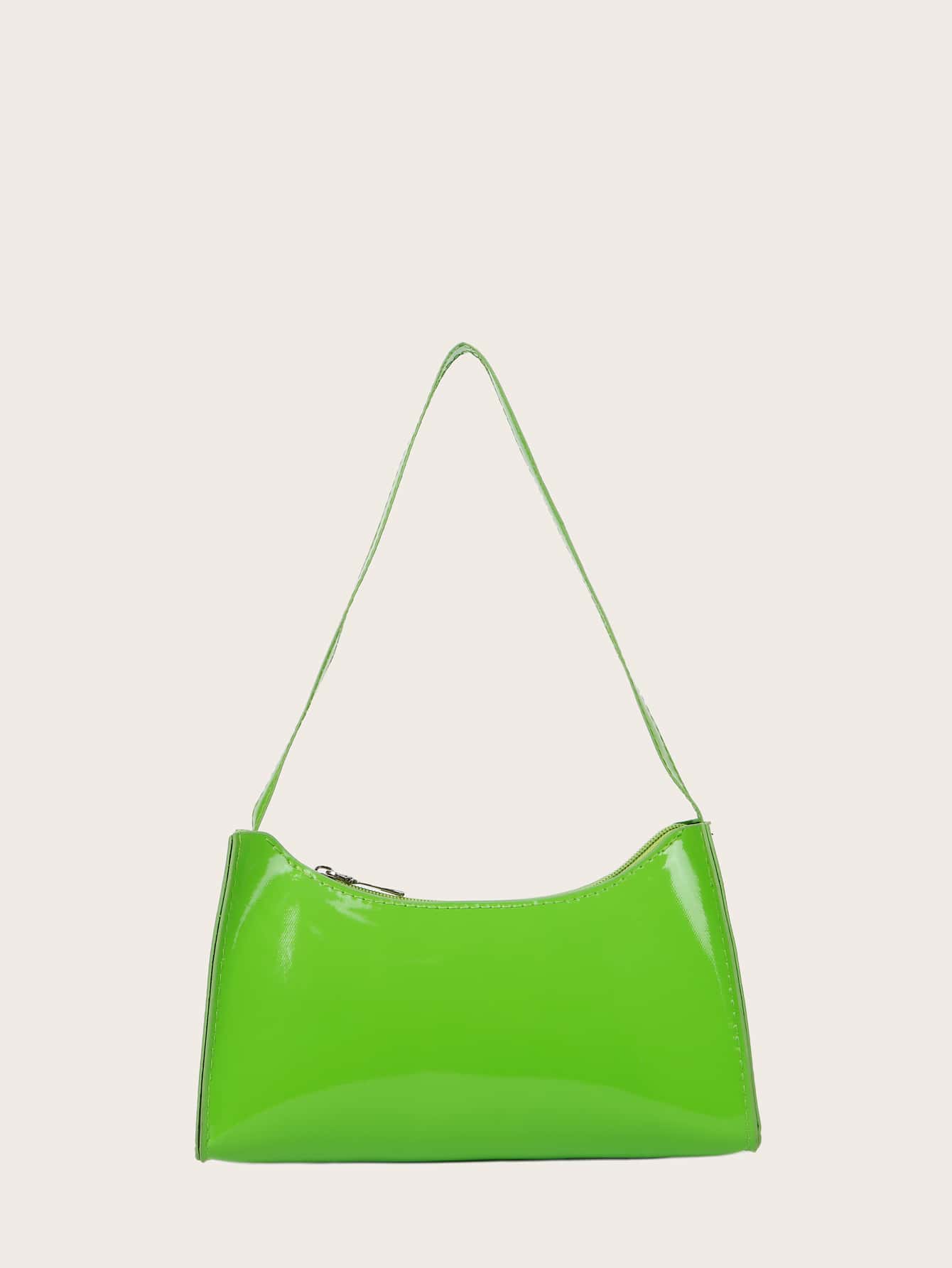 Minimalist Artificial Patent Leather Bag
