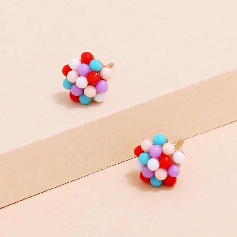 

Colorful Stud Earrings, Multicolor